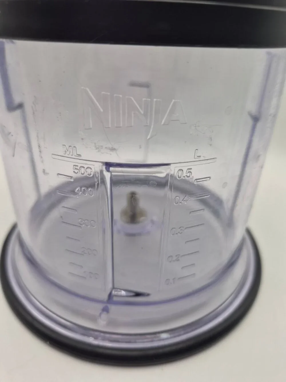 Ninja Food Processor Bowl 16oz Replacement Clear Plastic With Black Lid